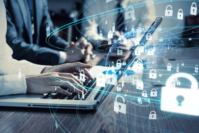 Cyber security concept. Encryption.