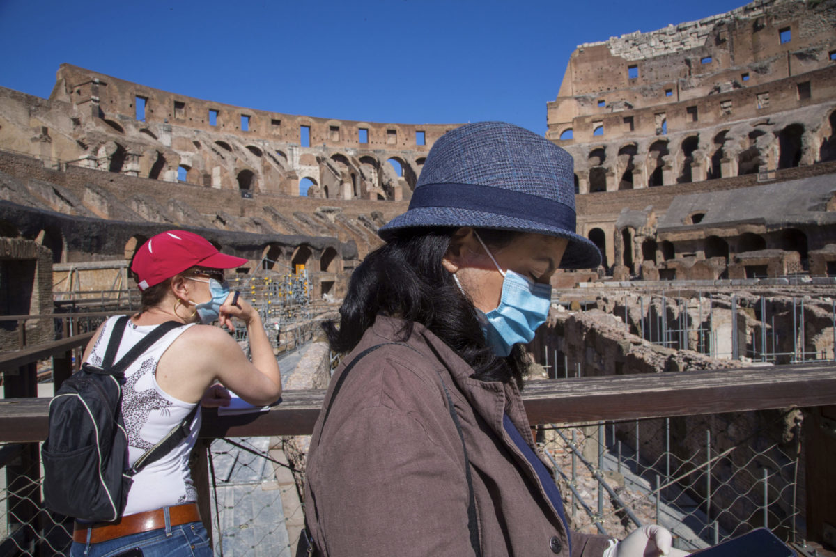 Virus Outbreak Italy Colosseum Reopens