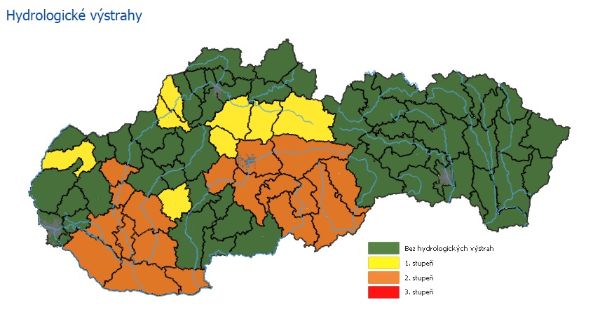 Výstraha, lokálne povodne