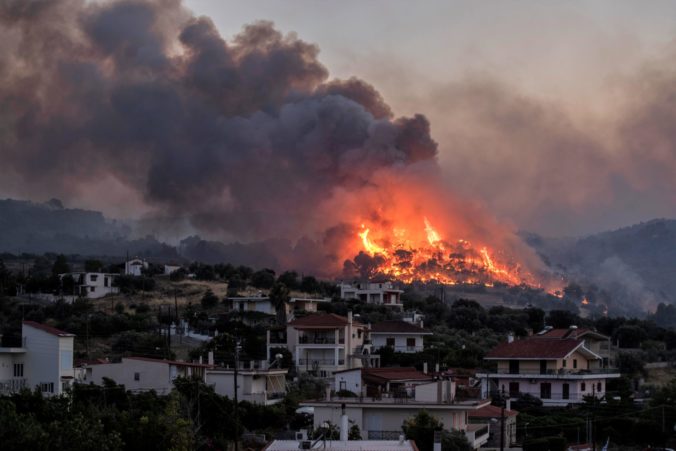 Grécko, požiar