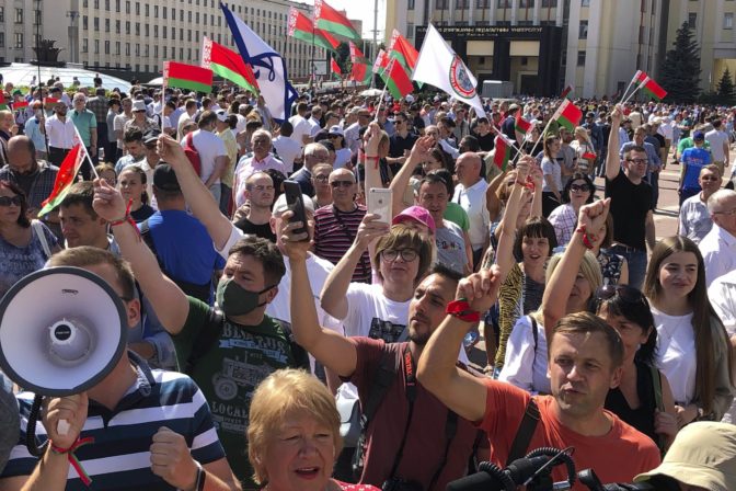 Provládne protesty v Bielorusku