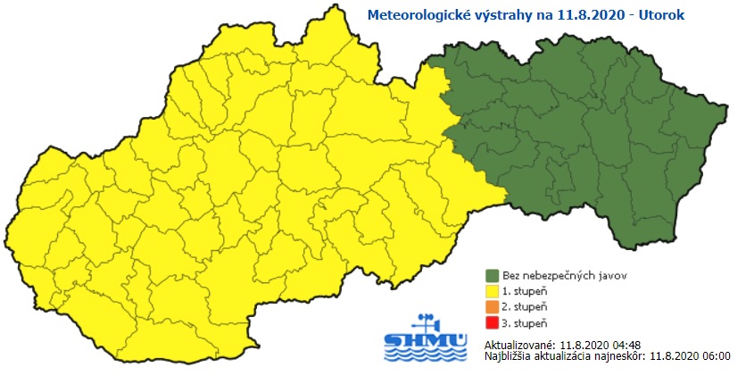 Počasie, výstrahy
