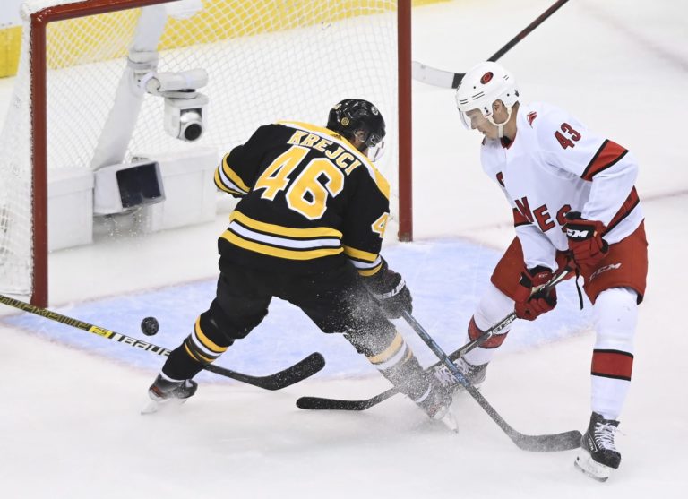 David Krejčí, play off NHL, Boston Bruins, Carolina Hurricanes