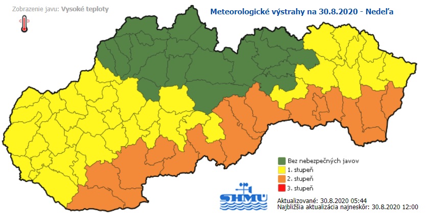 Počasie, výstrahy