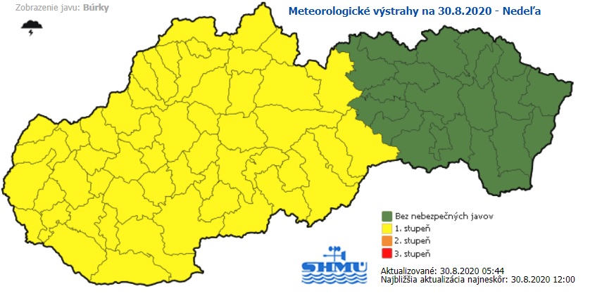 Počasie, výstrahy