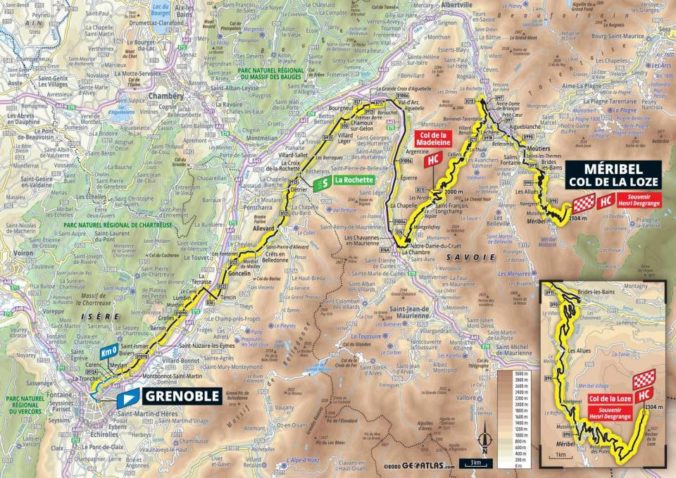 Tour de France 2020, 17. etapa, mapa
