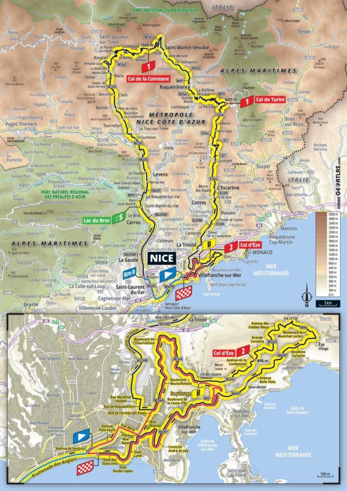 Tour de France 2020, 2. etapa, mapa