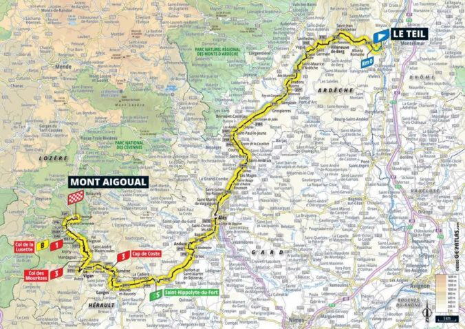 Tour de France 2020, 6. etapa, mapa
