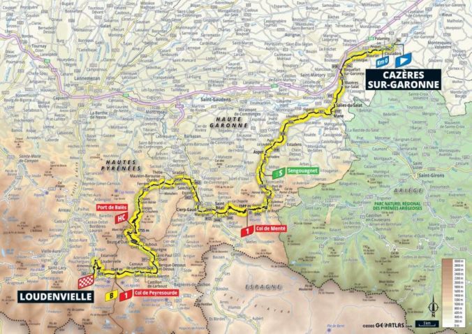 Tour de France 2020, 8. etapa, mapa