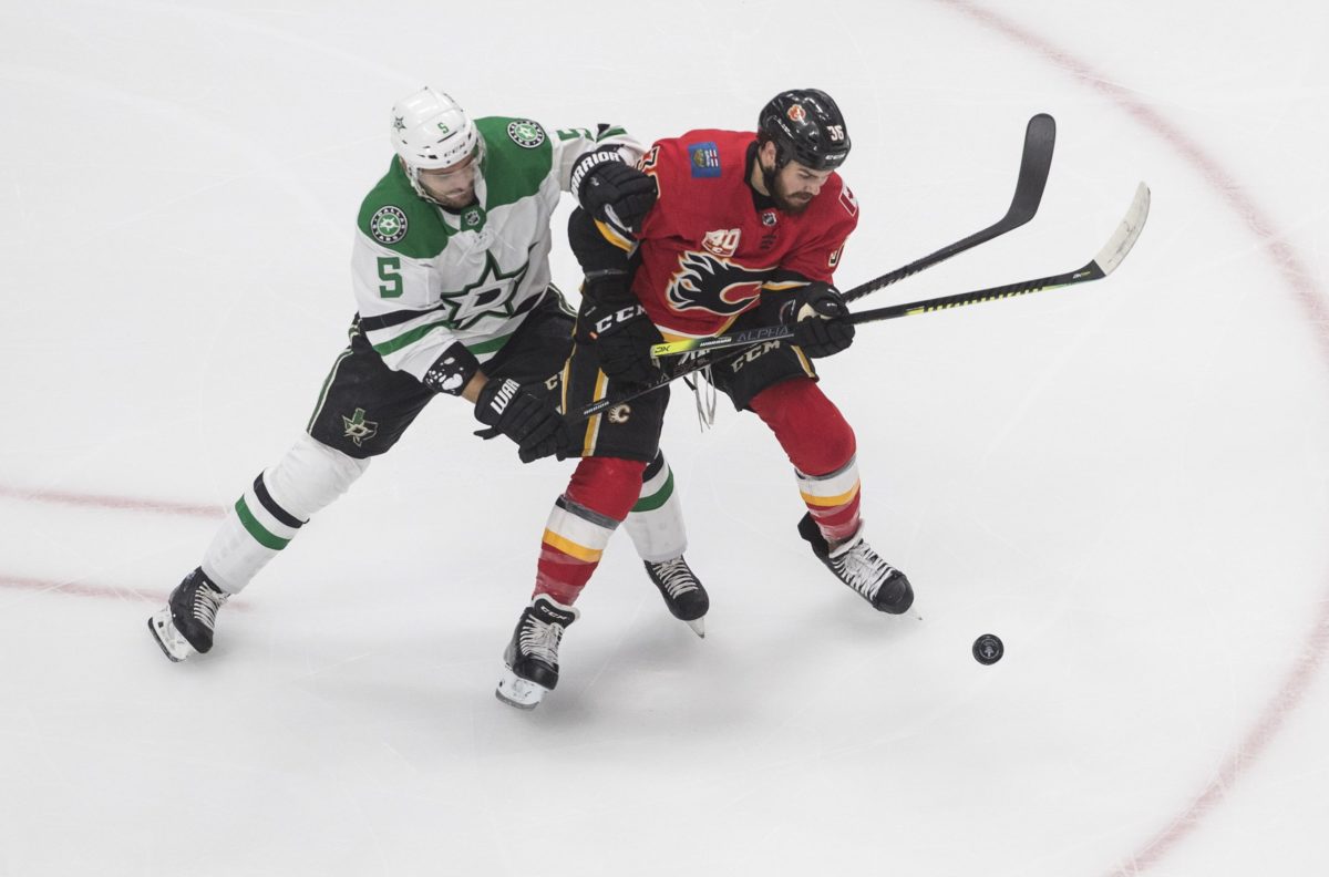 Zac Rinaldo, Andrej Sekera, Calgary Flames, Dallas Stars, NHL