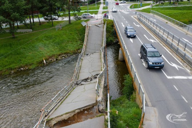 Spišská Nová Ves, prepadnutá lávka