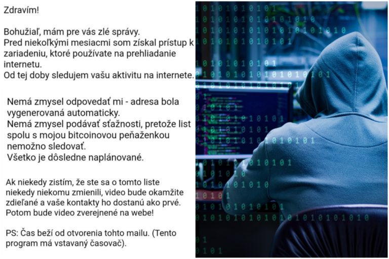 Hacker, vydieranie, email