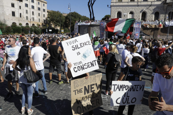 Italy VIrus Outbreak Protest