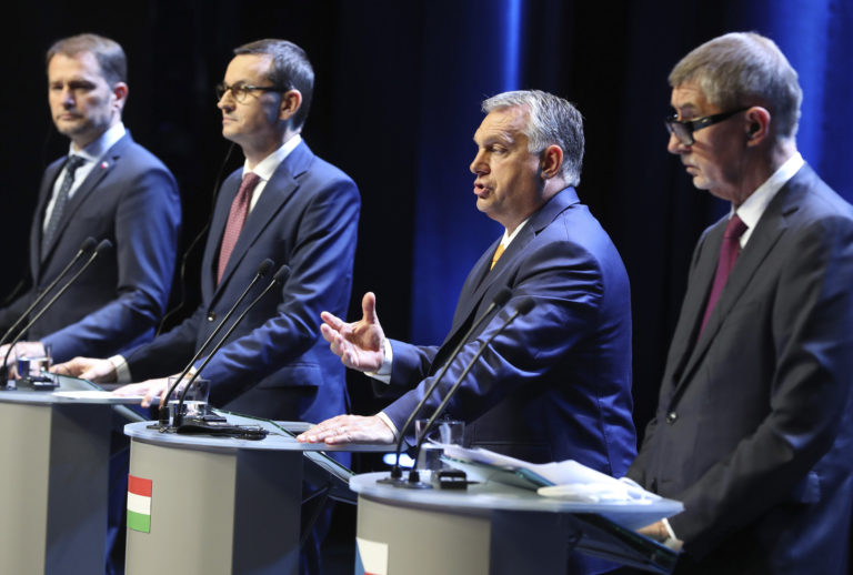 Mateusz Morawiecki, Andrej Babis, Igor Matovic, Viktor Orban