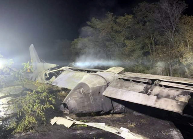 Havária vojenského lietadlo pri Charkove, Ukrajina