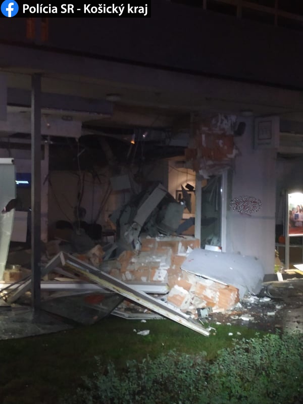 Bankomat, Košice, výbuch