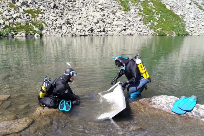 čistenie tatranských plies, pleso, odpadky