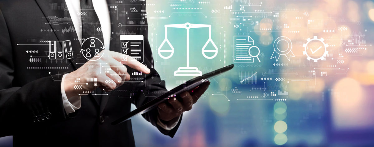 Legal advice service concept with businessman