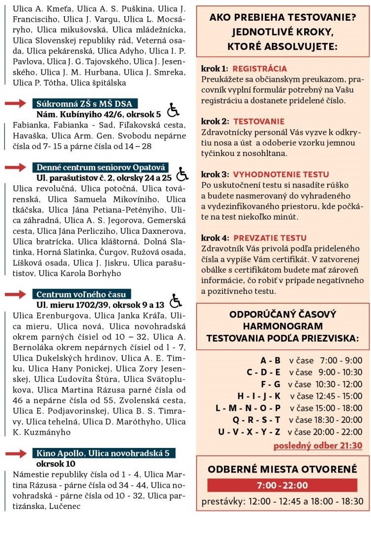 Celoplošné testovanie, Lučenec