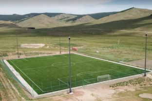 Futbalové ihrisko v Mongolsku