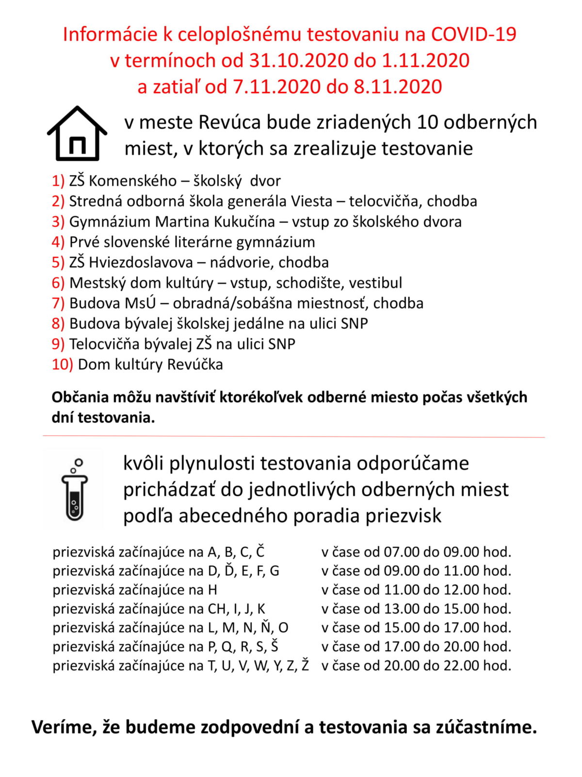 Celoplošné testovanie, Revúca