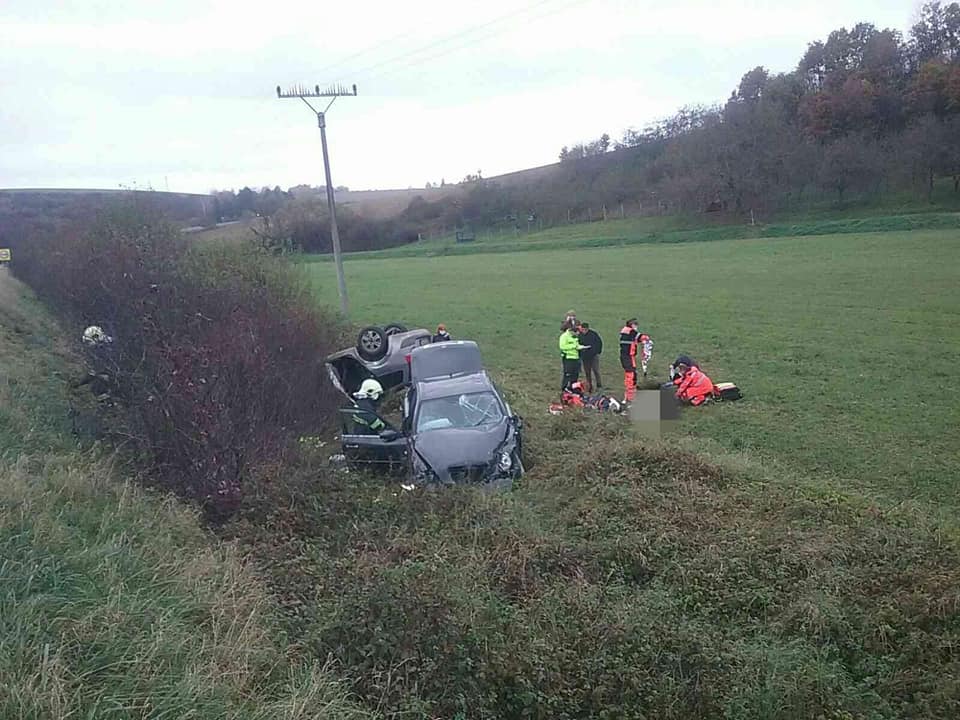 Dopravná nehoda pri Bánovciach nad Bebravou