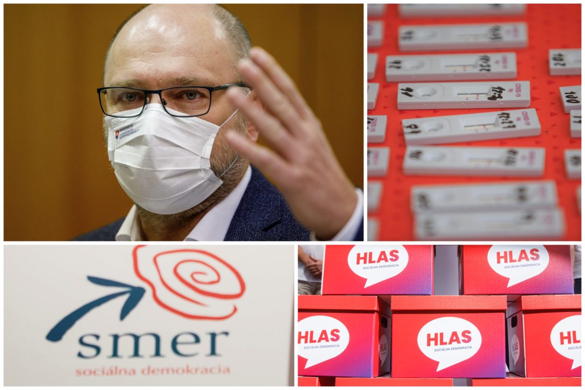 Sulík, Smer SD, Hlas SD, antigénové testy