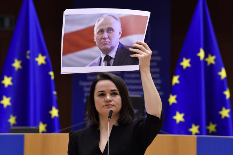 APTOPIX Belgium EU Sakharov Prize