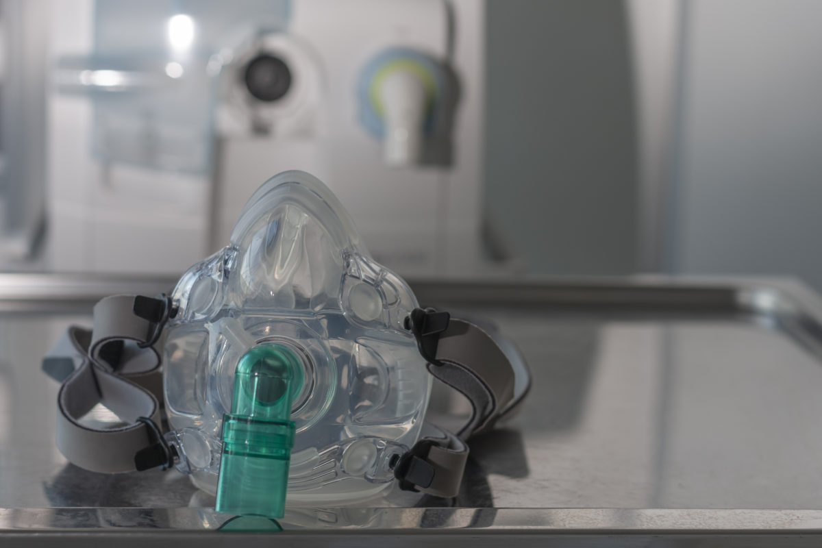 pľúcna ventilácia, maska