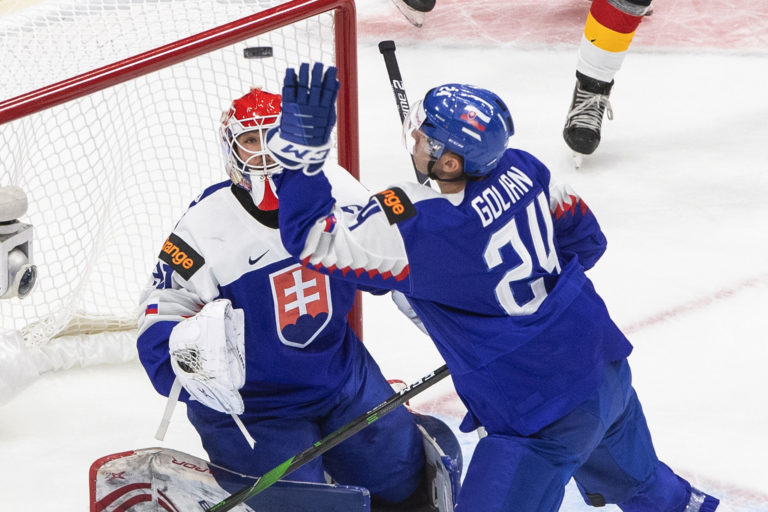 MS v hokeji do 20 rokov, Slovensko - Nemecko, Edmonton, Andrej Golian, Šimon Latkóczy