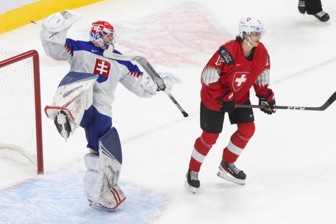 MS v hokeji do 20 rokov, Slovensko - Švajčiarsko, Edmonton, Šimon Latkóczy