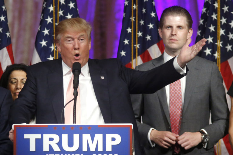 Donald Trump, Corey Lewandowski, Eric Trump