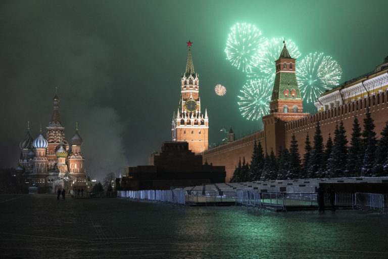 Virus Outbreak Russia New Year