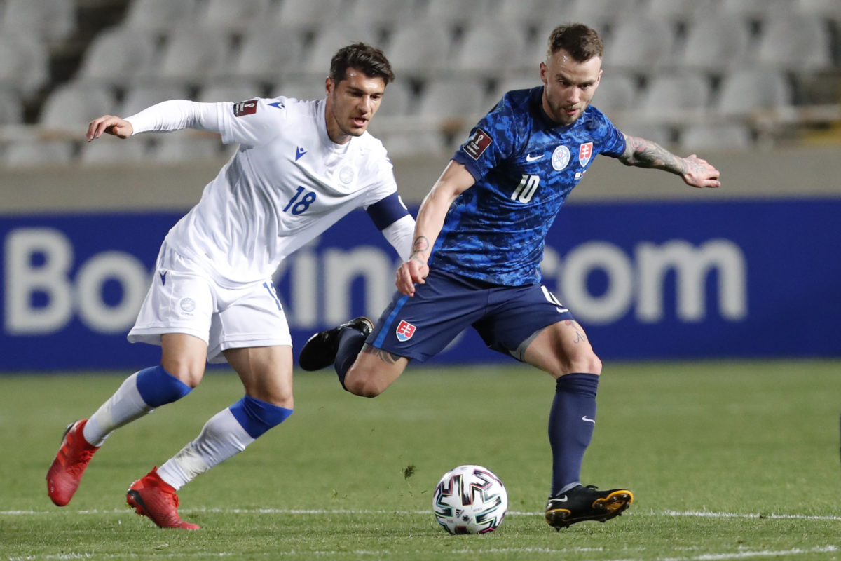 Kvalifikácia MS vo futbale 2022: Cyprus - Slovensko, Albert Rusnák