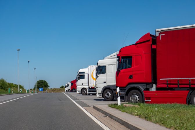 Odpočívadlo, kamióny