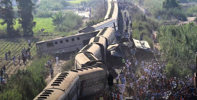 Zrážka vlakov, Egypt