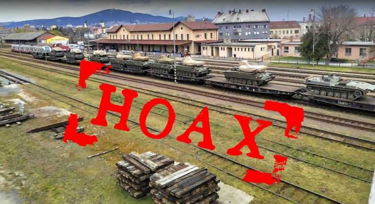 Hoax, presun vojenskej techniky