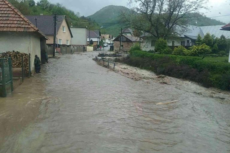 Povodeň v obci Rudno nad Hronom