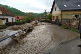 Povodeň v obci Rudno nad Hronom