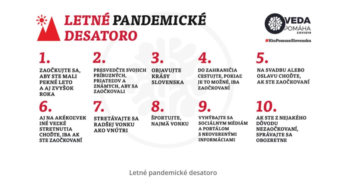 Letné pandemické desatoro