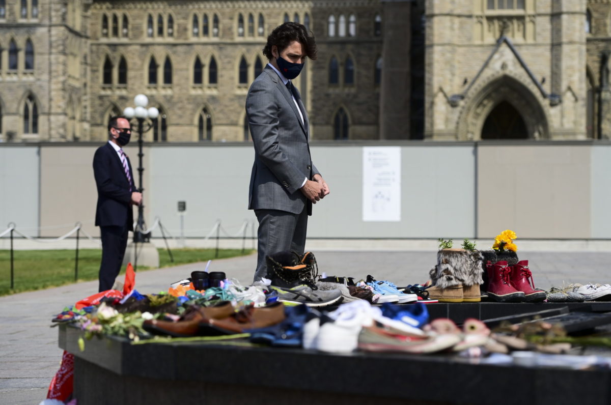 Canada Indigenous School Deaths Trudeau Memorial