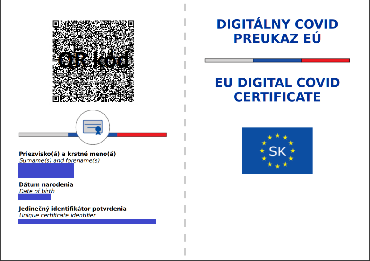 Očkoavanie, COVID pas, certifikát