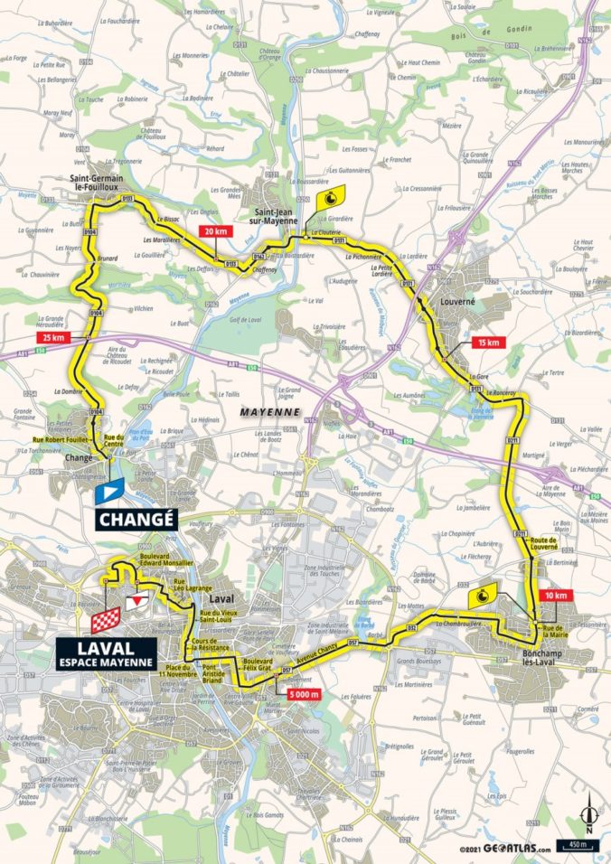 Tour de France 2021, 5. etapa, mapa