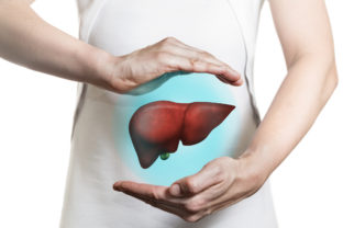 Concept of healthy liver and donation.