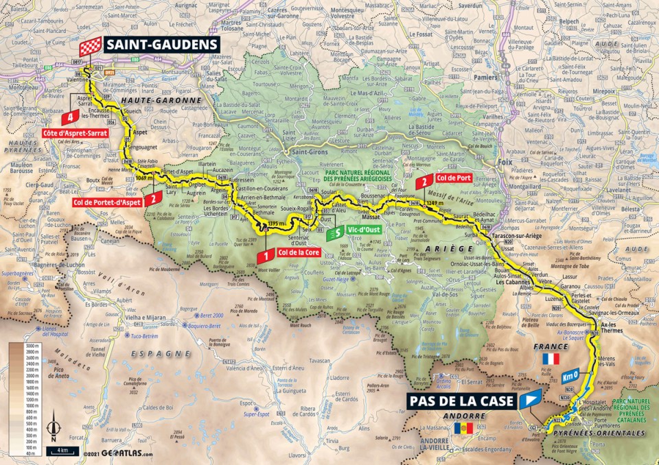 TdF2021, 16. etapa, mapa