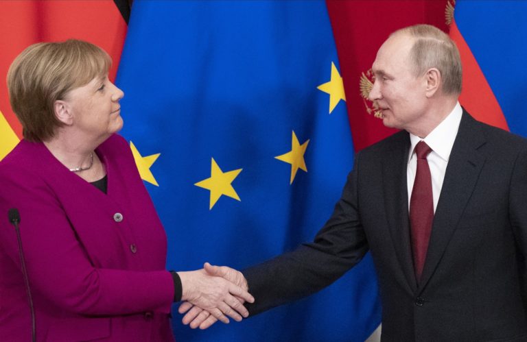 Merkelová, Putin