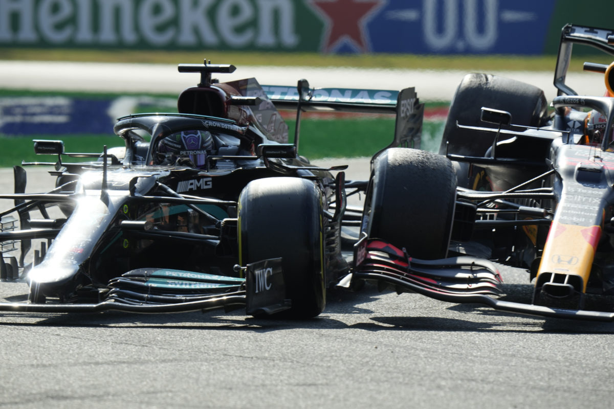 Verstappen, Hamilton, nehoda