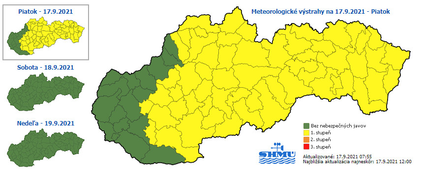 SHMU, počasie