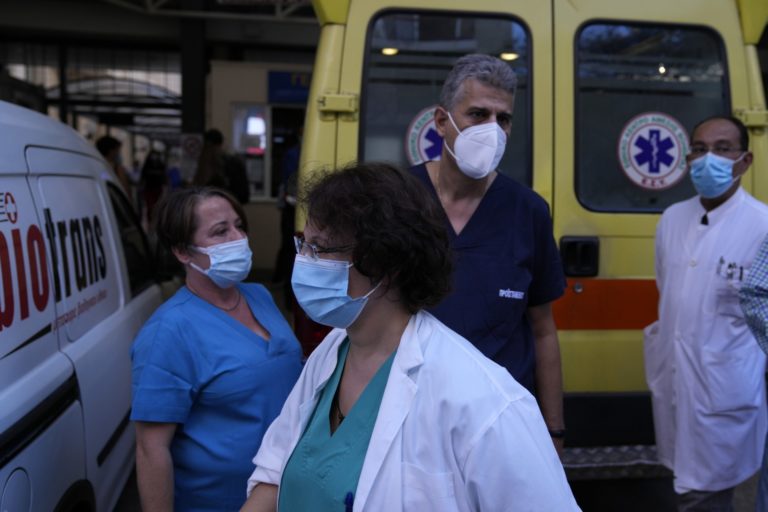 Virus Outbreak Greece Hosptial Protests