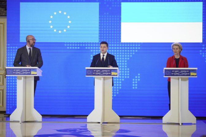 Charles Michel, Volodymyr Zelenskyj, Ursula von der Leyenová